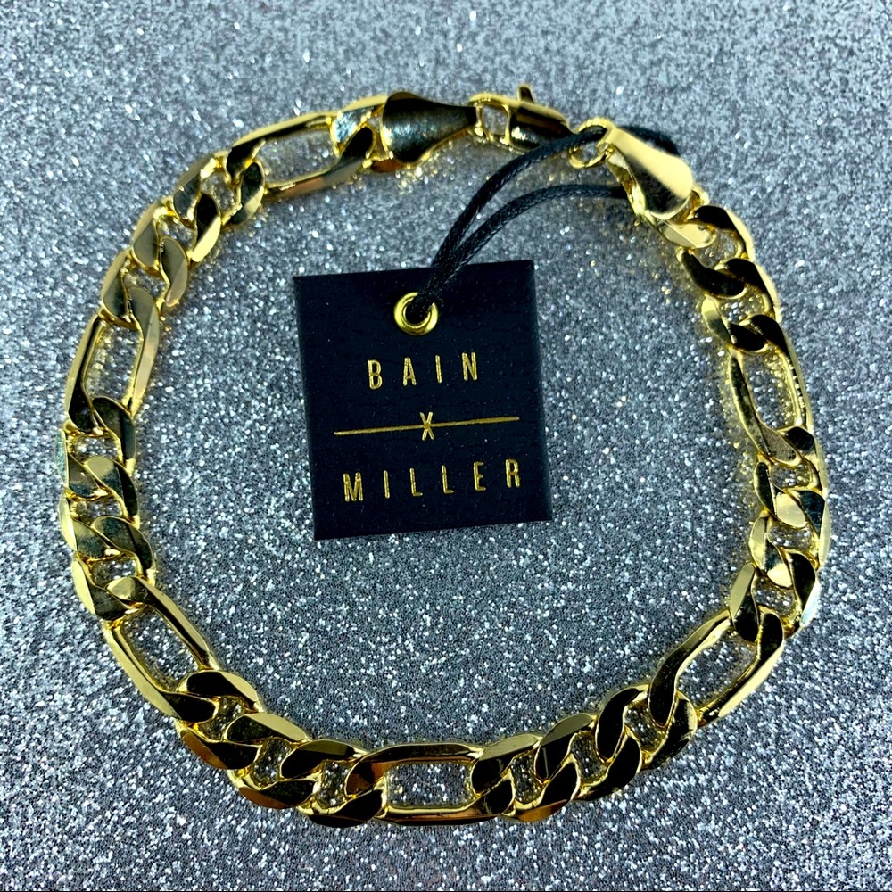 Bain Miller Men's Bracelet Figaro Chain  Brass